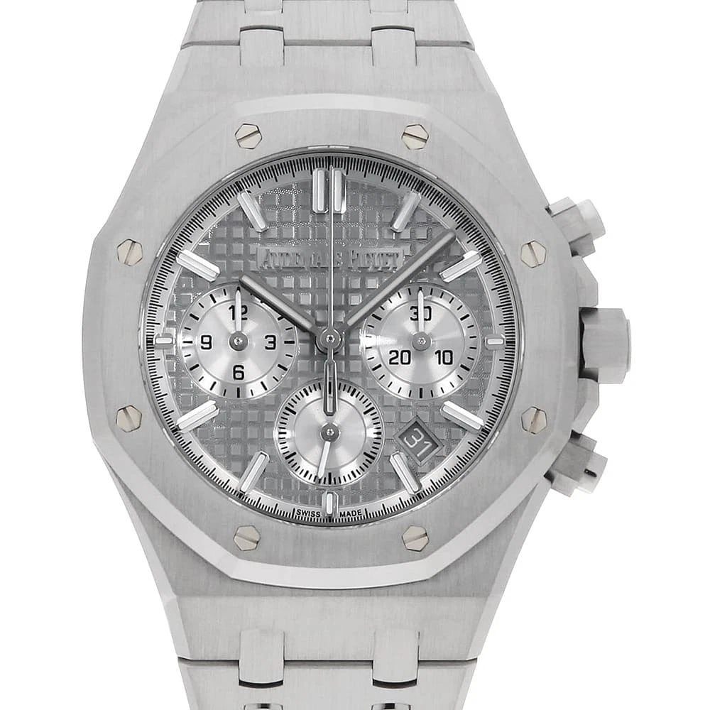 AUDEMARS PIGUET ROYAL OAK CHRONOGRAPH WATCH: AUDEMARS PIGUET Royal Oak Chronograph Watch Brand: AUDEMARS PIGUET Type/Style: Wrist watch Material: Band Material Stainless Steel, Case Material Stainless Steel Color: Dial Color Silver Size: Case:W3