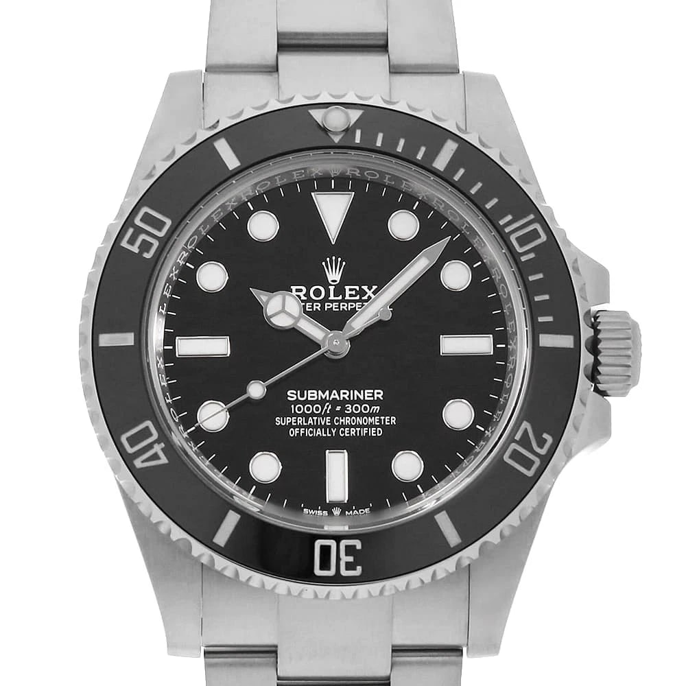 ROLEX SUBMARINER NO DATE BLACK WATCH: ROLEX SUBMARINER No Date black Watch Brand: ROLEX Type/Style: Wrist watch Material: Band Material Stainless Steel, Case Material Stainless Steel Color: Dial Color Black Size: Case:W41mm Circumference 