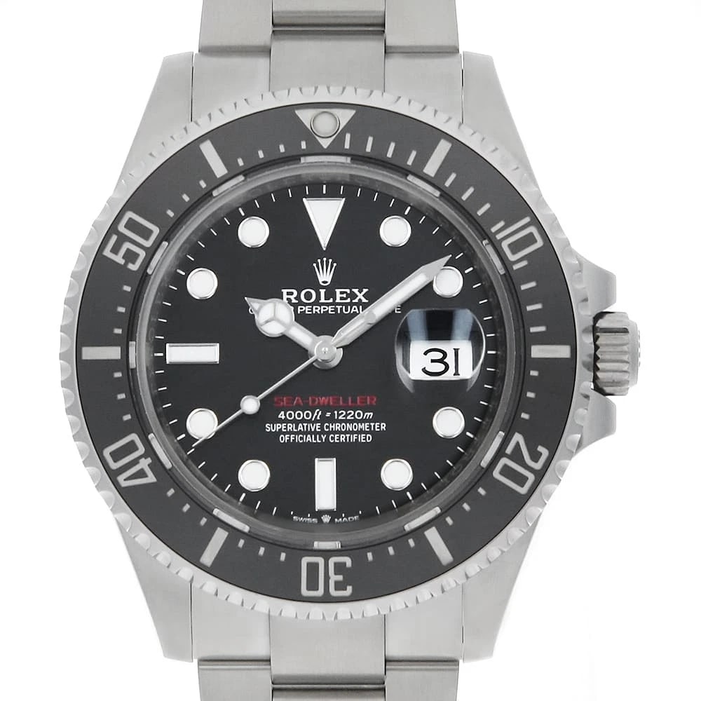 ROLEX SEA-DWELLER BLACK WATCH: ROLEX SEA-DWELLER black Watch Brand: ROLEX Type/Style: Wrist watch Material: Band Material Stainless Steel, Case Material Stainless Steel Color: Dial Color Black Size: Case:W43mm Circumference of