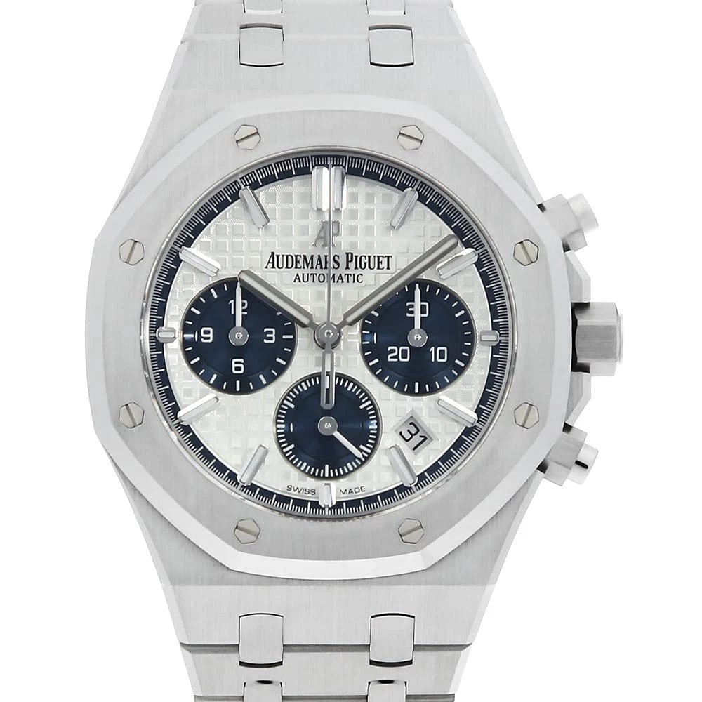 AUDEMARS PIGUET ROYAL OAK CHRONOGRAPH WATCH: AUDEMARS PIGUET ROYAL OAK CHRONOGRAPH Watch Brand: AUDEMARS PIGUET Type/Style: Wrist watch Material: Band Material Stainless Steel, Case Material Stainless Steel Color: Dial Color Silver Size: