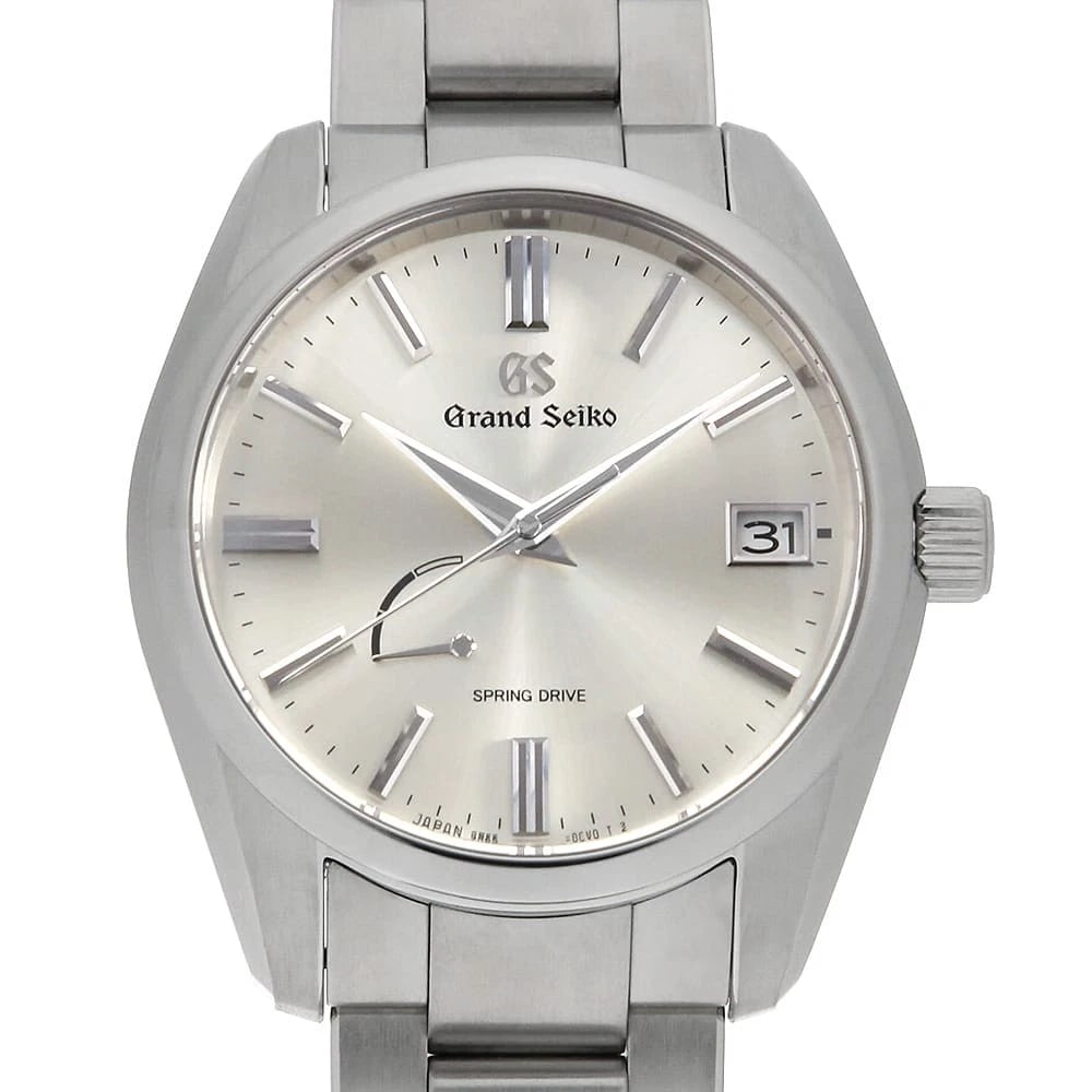 GRAND SEIKO HERITAGE COLLECTION SPRING DRIVE THICK SILVER RADIATION WATCH: Grand Seiko Heritage Collection Spring Drive Thick Silver Radiation Watch Brand: Grand Seiko Type/Style: Wrist watch Material: Band Material Stainless Steel, Case Material Stainless Steel Color: Dial 
