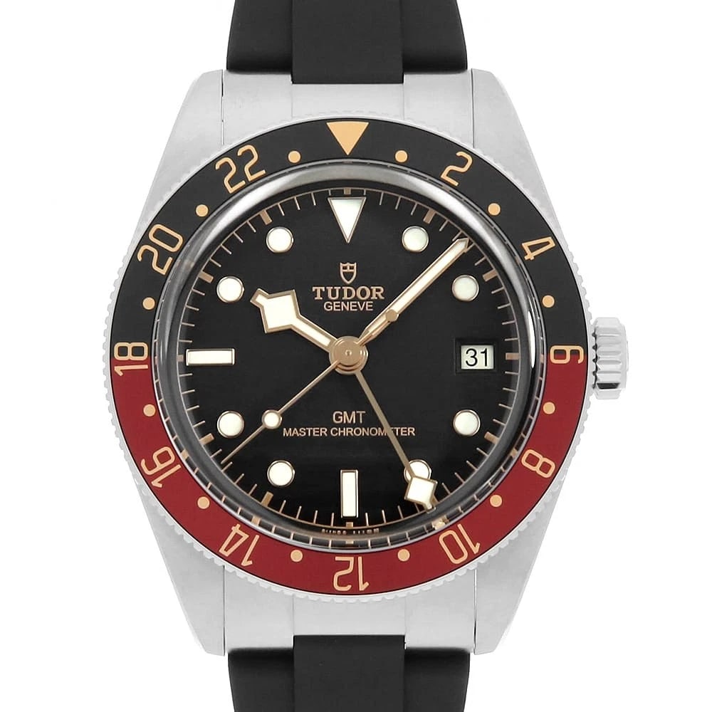 TUDOR BLACK BAY GMT WATCH: TUDOR Black Bay GMT Watch Brand: TUDOR Type/Style: Wrist watch Material: Band Material rubber, Case Material Stainless Steel Color: Dial Color Black Size: Case:W39mm Circumference of Wrist:19cm