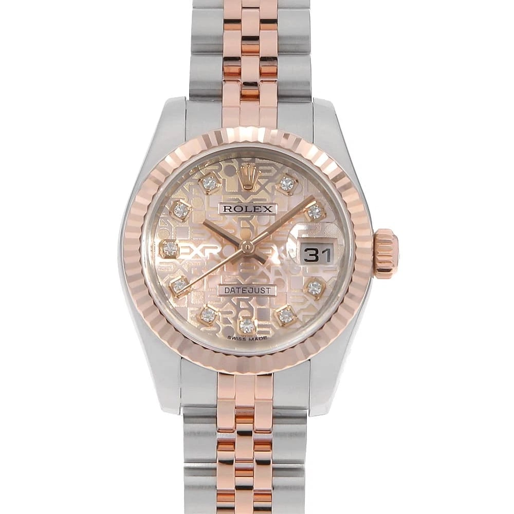 ROLEX DATEJUST DIAMOND PINK CARVING COMPUTER WATCH: ROLEX Datejust Diamond pink Carving computer Watch Brand: ROLEX Type/Style: Wrist watch Material: Band Material Stainless Steel/Everose Gold, Case Material Stainless Steel/Everose Gold Color: Dial