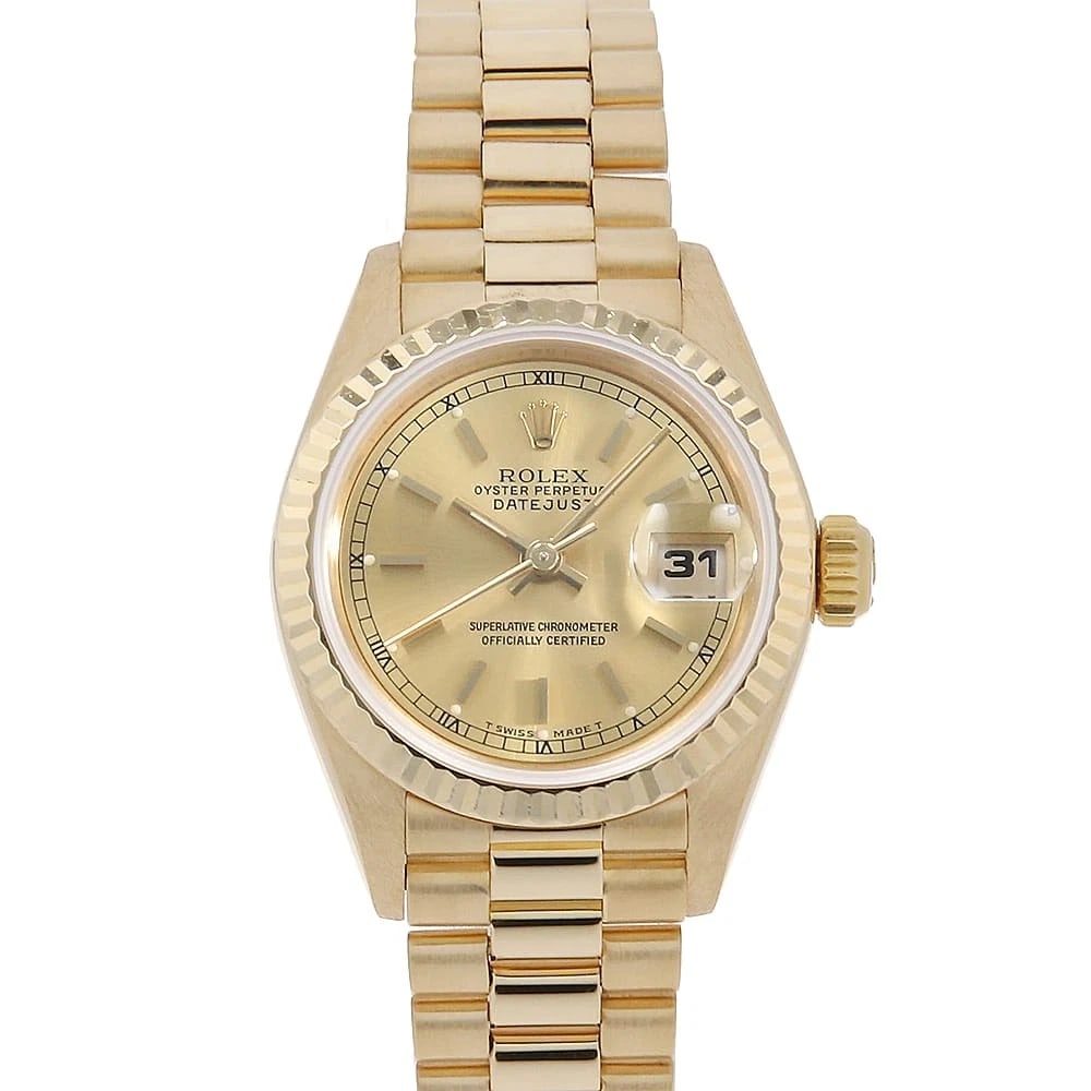 ROLEX DATEJUST CHAMPAGNE BAR WATCH (1 of 4)