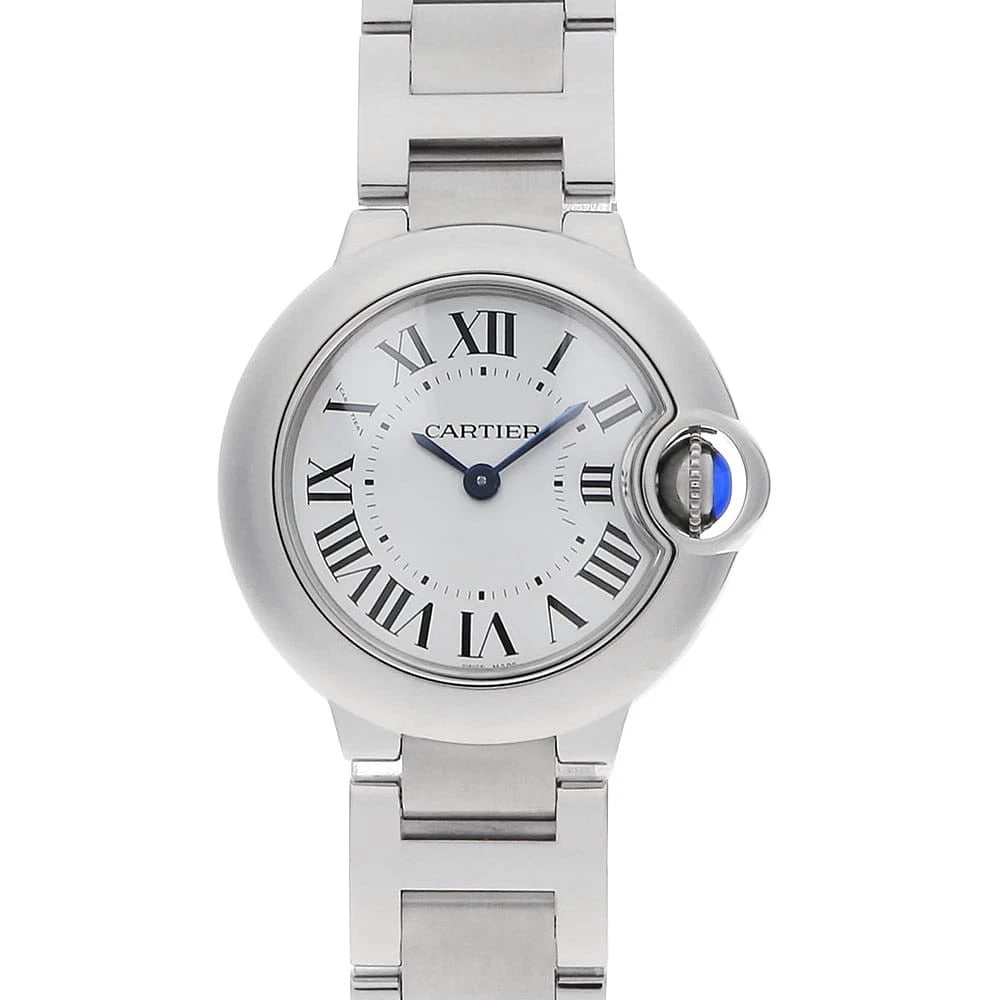 CARTIER BARON BLUE SM WATCH: Cartier Baron blue SM Watch Brand: Cartier Type/Style: Wrist watch Material: Band Material Stainless Steel, Case Material Stainless Steel Color: Dial Color Silver Size: Case:W28mm Circumference of