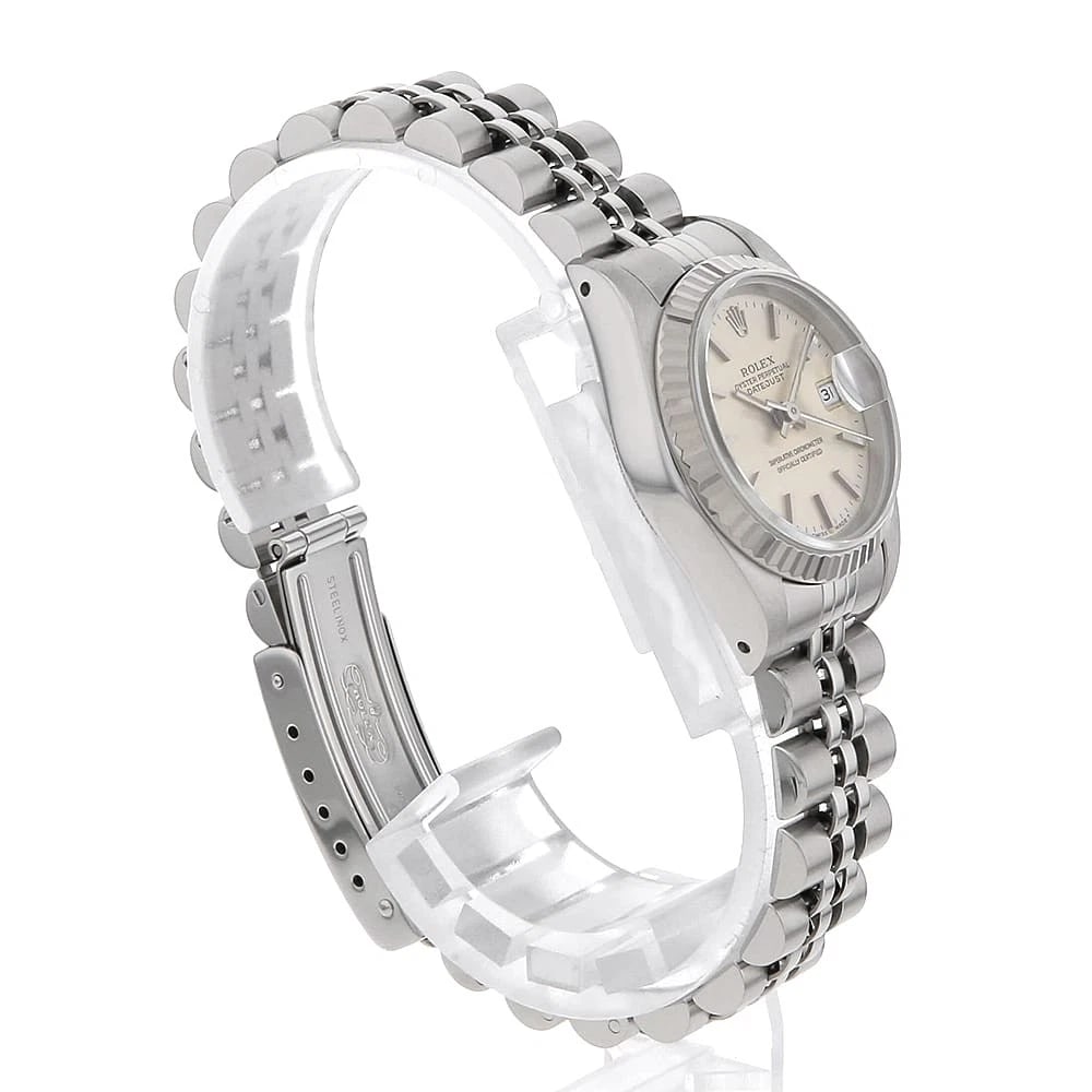 ROLEX DATEJUST SILVER WATCH - 3