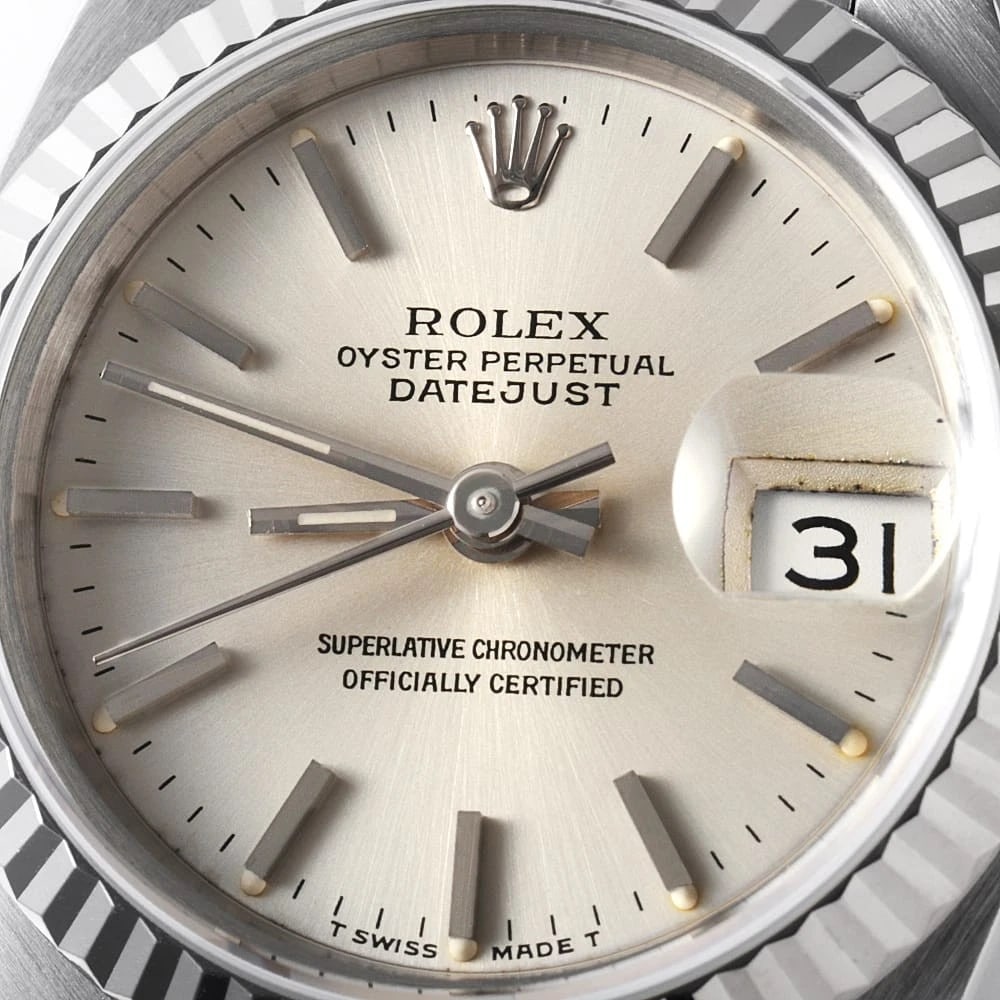 ROLEX DATEJUST SILVER WATCH - 4