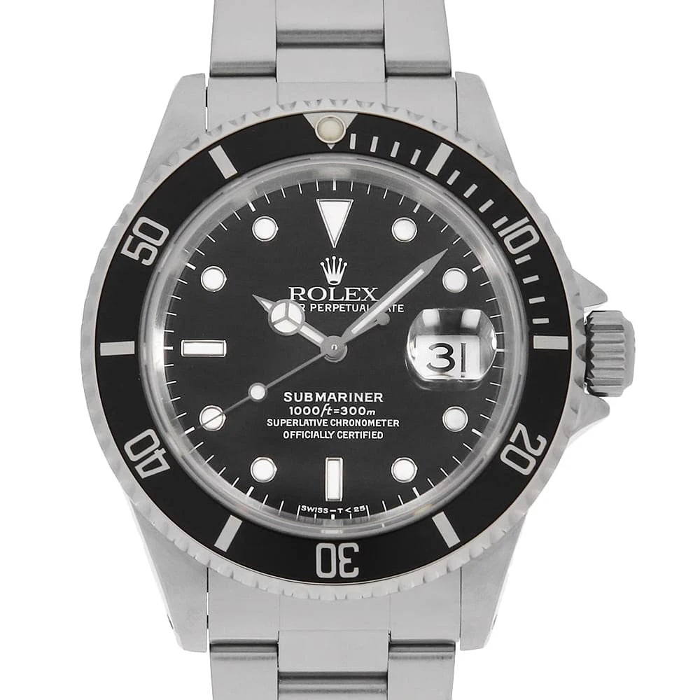 ROLEX SUBMARINER DATE BLACK WATCH: ROLEX SUBMARINER Date black Watch Brand: ROLEX Type/Style: Wrist watch Material: Band Material Stainless Steel, Case Material Stainless Steel Color: Dial Color Black Size: Case:W40mm Circumference of