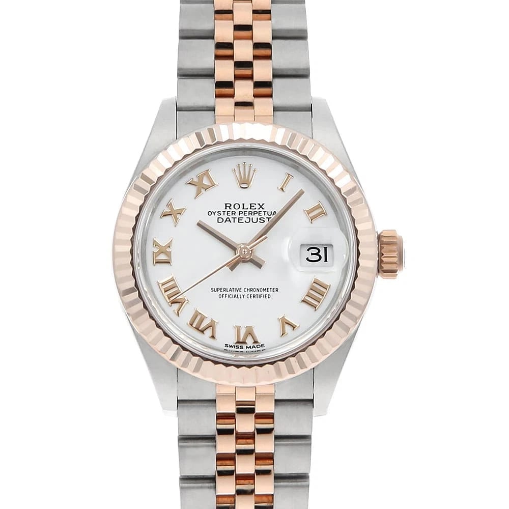 ROLEX DATEJUST WHITE ROMAN JUBILEE BRACELET WATCH: ROLEX Datejust white Roman jubilee bracelet Watch Brand: ROLEX Type/Style: Wrist watch Material: Band Material Stainless Steel/Everose Gold, Case Material Stainless Steel Color: Dial Color White