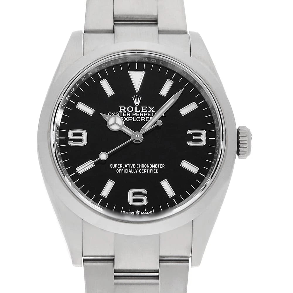 ROLEX EXPLORER BLACK WATCH: ROLEX Explorer black Watch Brand: ROLEX Type/Style: Wrist watch Material: Band Material Stainless Steel, Case Material Stainless Steel Color: Dial Color Black Size: Case:W36mm Circumference of