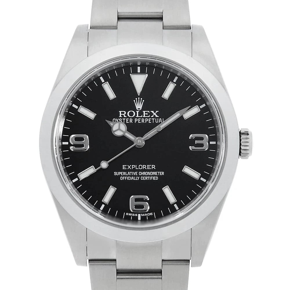ROLEX EXPLORER BLACK WATCH: ROLEX Explorer black Watch Brand: ROLEX Type/Style: Wrist watch Material: Band Material Stainless Steel, Case Material Stainless Steel Color: Dial Color Black Size: Case:W39mm Circumference of