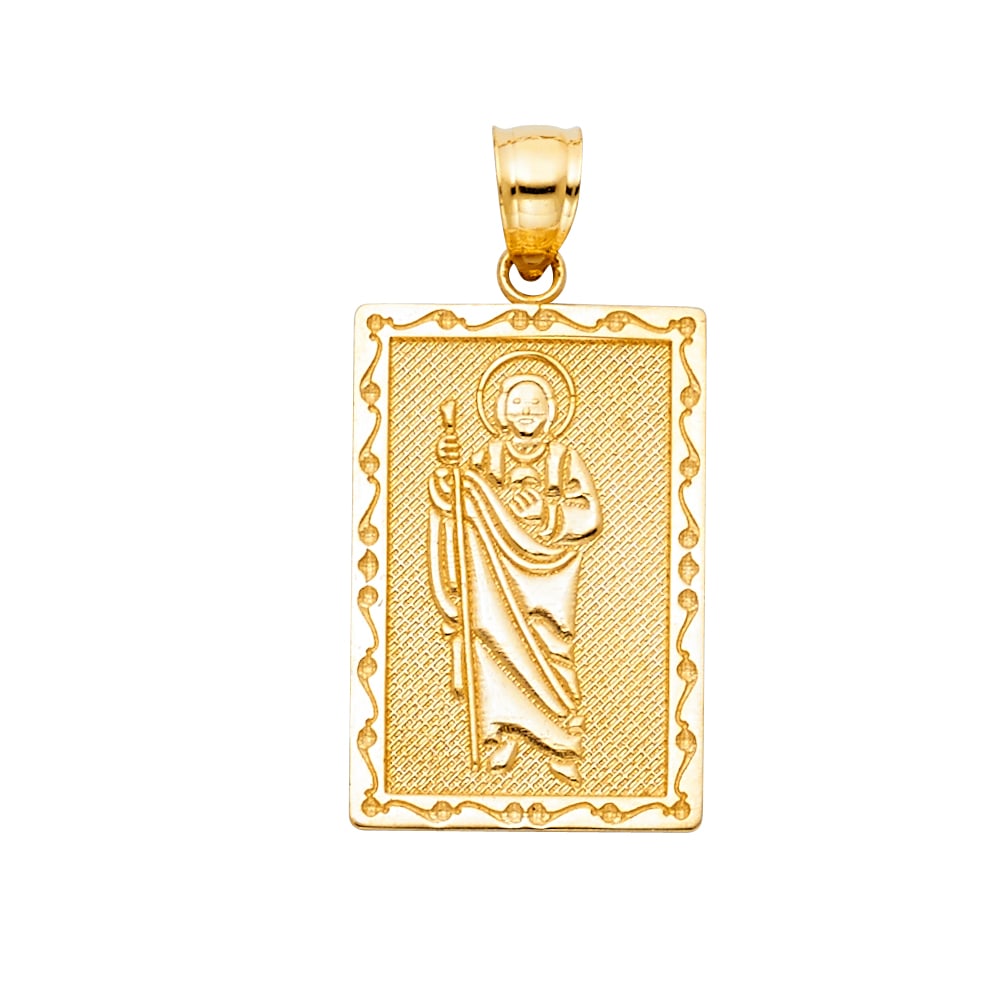 14KY CZ ST. JUDE THADDEUS PENDANT (1 of 4)