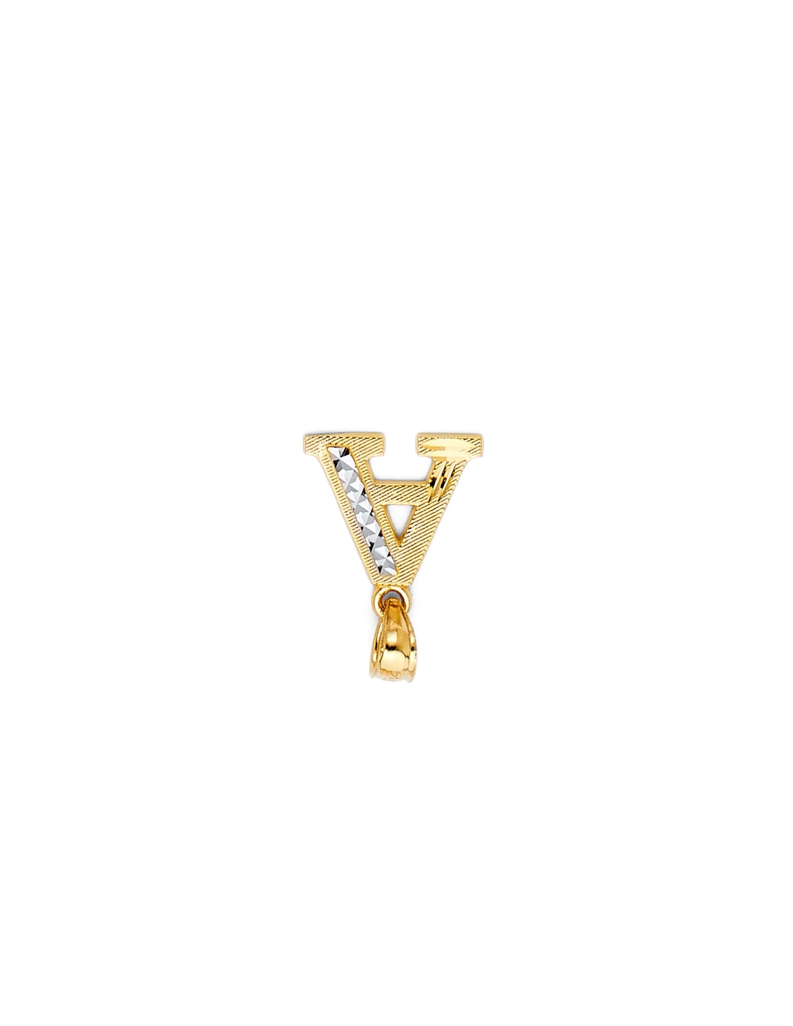 14K 2T INITIAL PENDANT - 3