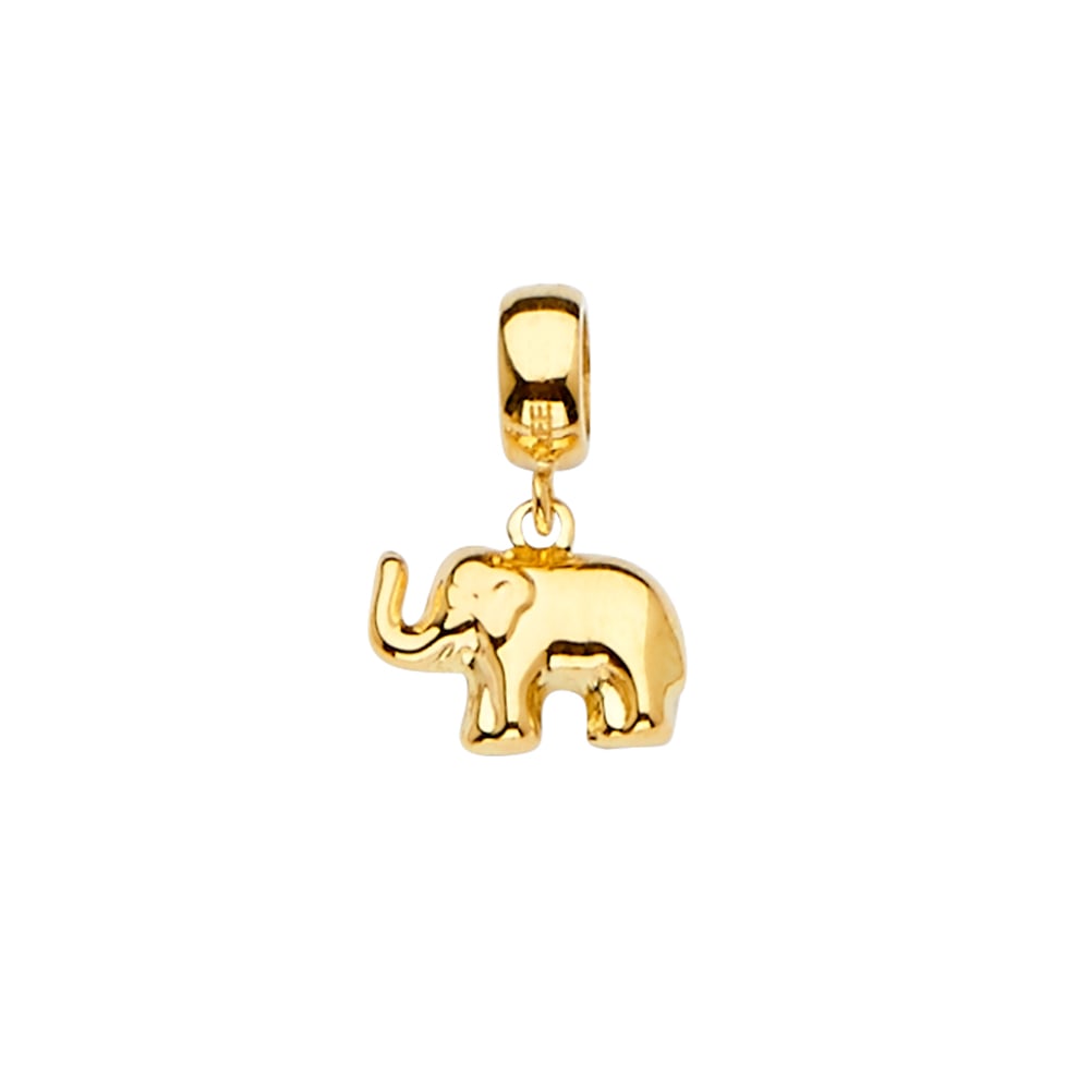 14KY ELEPHANT CHARM FOR MIX&MATCH BRACELET: 14KY Elephant Charm for Mix&Match Bracelet Type: Pendant Material Type: 14k Gold Material Color: Yellow Avg. Weight: 0.95 Gr. Size: Height : 17 mm,Width : 11 mm Accessories: None Notice: W
