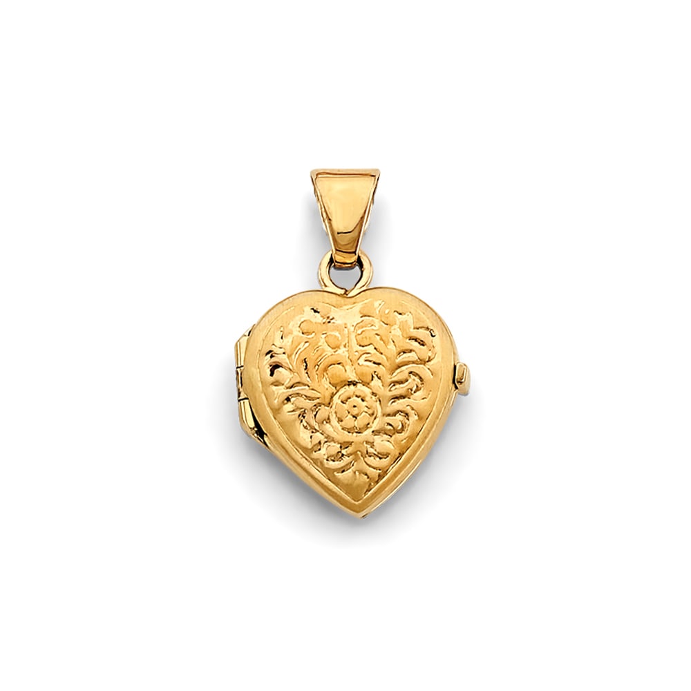 14KY HEART LOCKET PENDANT: 14KY Heart Locket Pendant Type: Pendant Material Type: 14k Gold Material Color: Yellow Avg. Weight: 3.05 Gr. Size: Height : 25 mm, Width : 15 mm Accessories: None Notice: When purchasing p