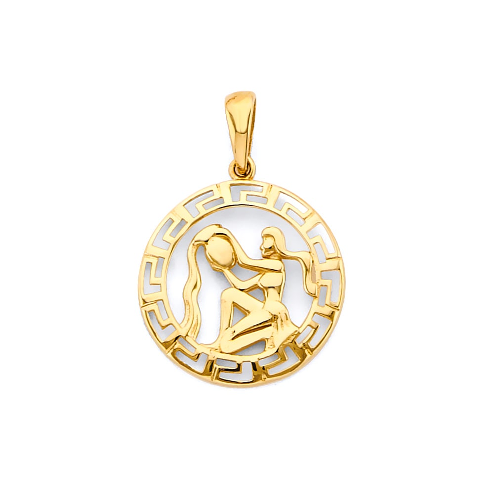 14KY ZODIAC PENDANT: 14KY Zodiac Pendant Type: Pendant Material Type: 14k Gold Material Color: Yellow Avg. Weight: 1.46 Gr. Size: Height : 25 mm, Width : 17 mm Accessories: None Notice: When purchasing pre-own