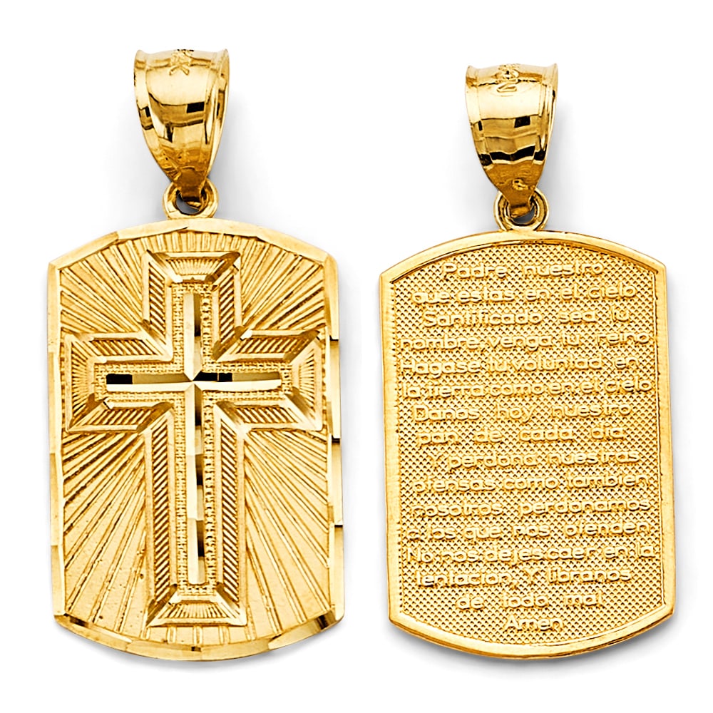 14KY LORD'S PRAYER IN SPANISH PENDANT (1 of 4)