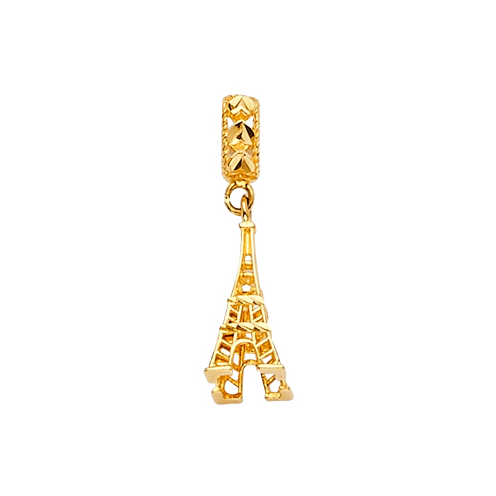 14KY EFFIEL CHARM FOR MIX&MATCH BRACELET: 14KY Effiel Charm for Mix&Match Bracelet Type: Pendant Material Type: 14k Gold Material Color: Yellow Avg. Weight: 0.78 Gr. Size: Height : 24 mm,Width : 6 mm Accessories: None Notice: When