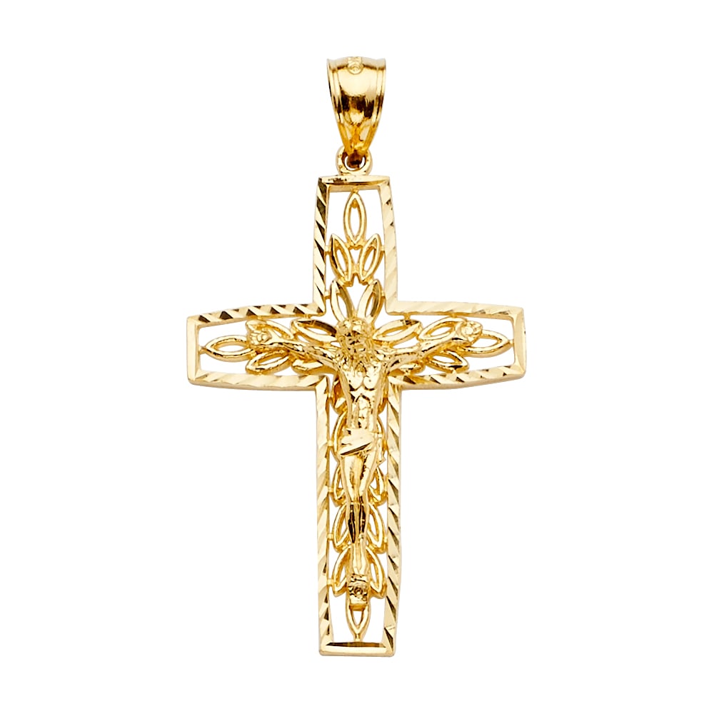 14KY CRUCUFIX CROSS PENDANT (1 of 4)