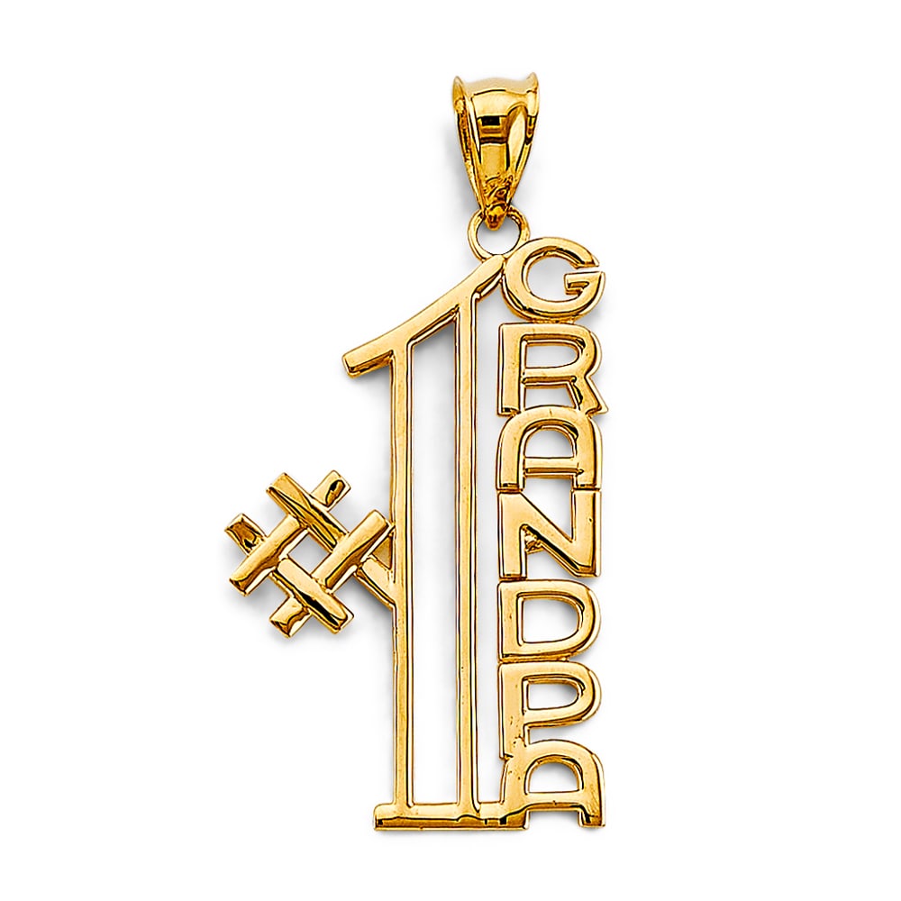 14KY GRANDPA PENDANT: 14KY Grandpa Pendant Type: Pendant Material Type: 14k Gold Material Color: Yellow Avg. Weight: 1.79 Gr. Size: Height : 35 mm, Width : 17 mm Accessories: None Notice: When purchasing pre-ow