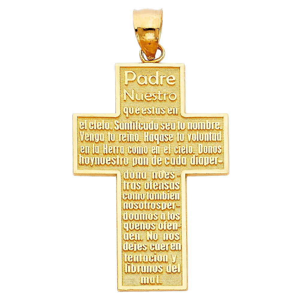 14KY PADRE NUESTRO CROSS PENDANT (1 of 4)