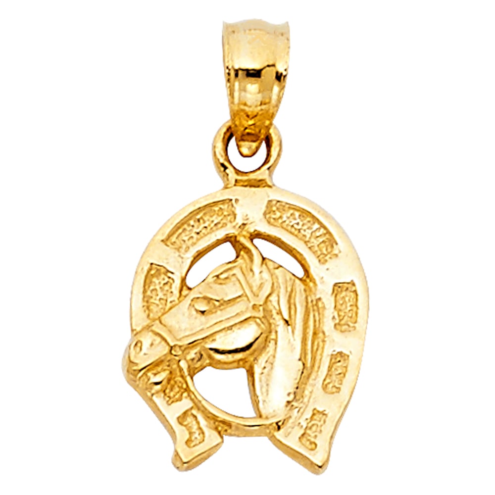 14KY LUCKY HORSE SHOE PENDANT (1 of 4)