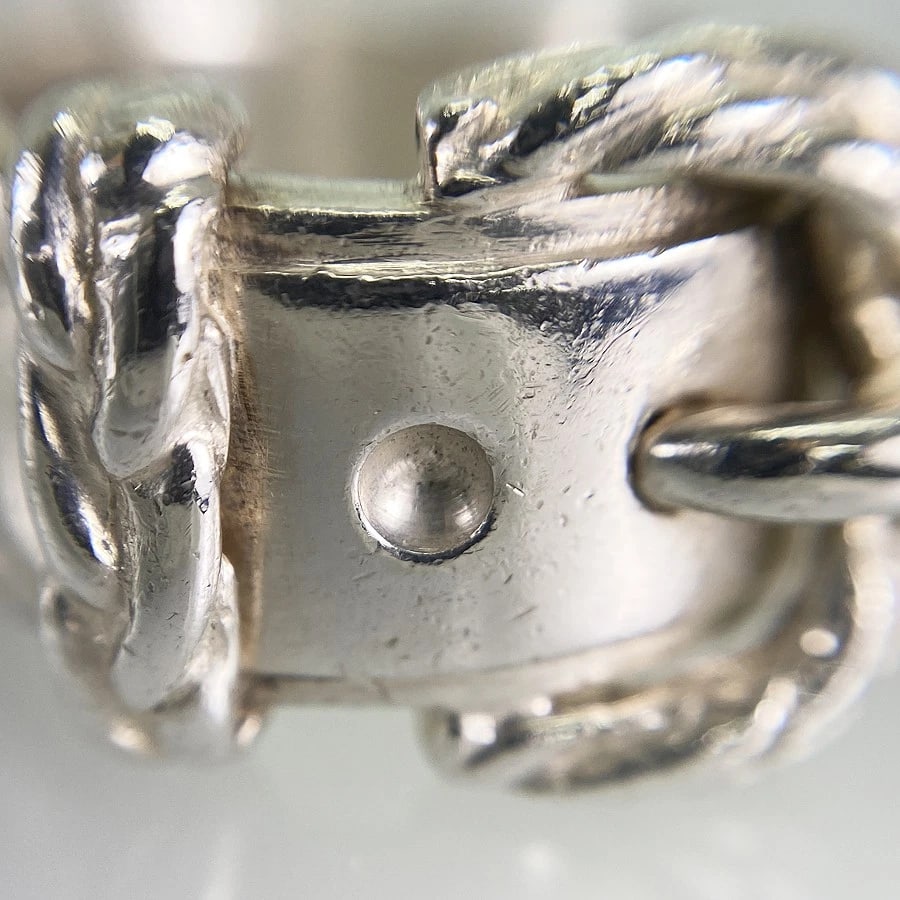 HERMES DIANE SILVER RING - 5