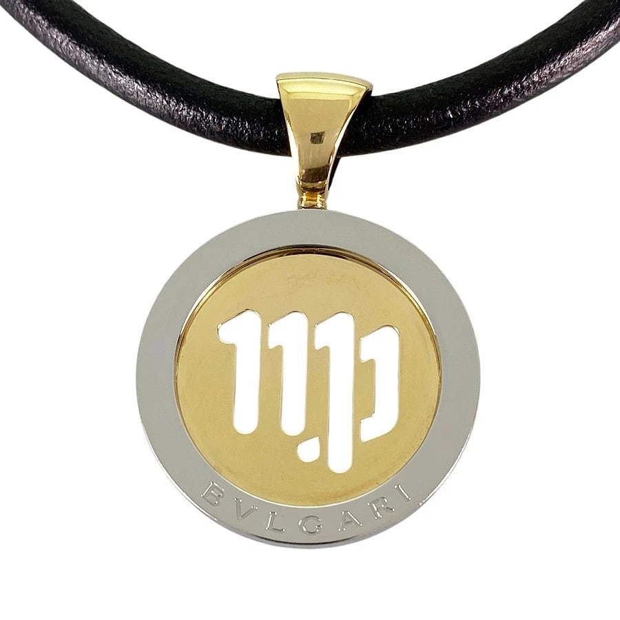 BVLGARI TONDO VALGO YELLOW GOLD NECKLACE: BVLGARI Tondo Valgo Yellow gold Necklace Brand: BVLGARI Type/Style: Necklace Material: 18K Yellow Gold Stainless Steel leather Color: Gold Size: Top size (including Vatican):44.5mm?31.0mm Necklace