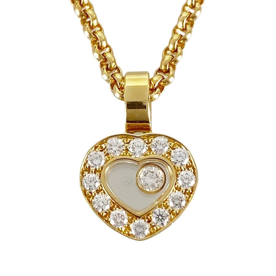 CHOPARD HAPPY DIAMOND YELLOW GOLD DIAMOND DIAMOND NECKLACE: Chopard Happy Diamond Yellow gold Diamond Diamond Necklace Brand: Chopard Type/Style: Necklace Material: 18K Yellow Gold, Main Stone Secondary Stone Natural Color: Gold Size: Top size (not including