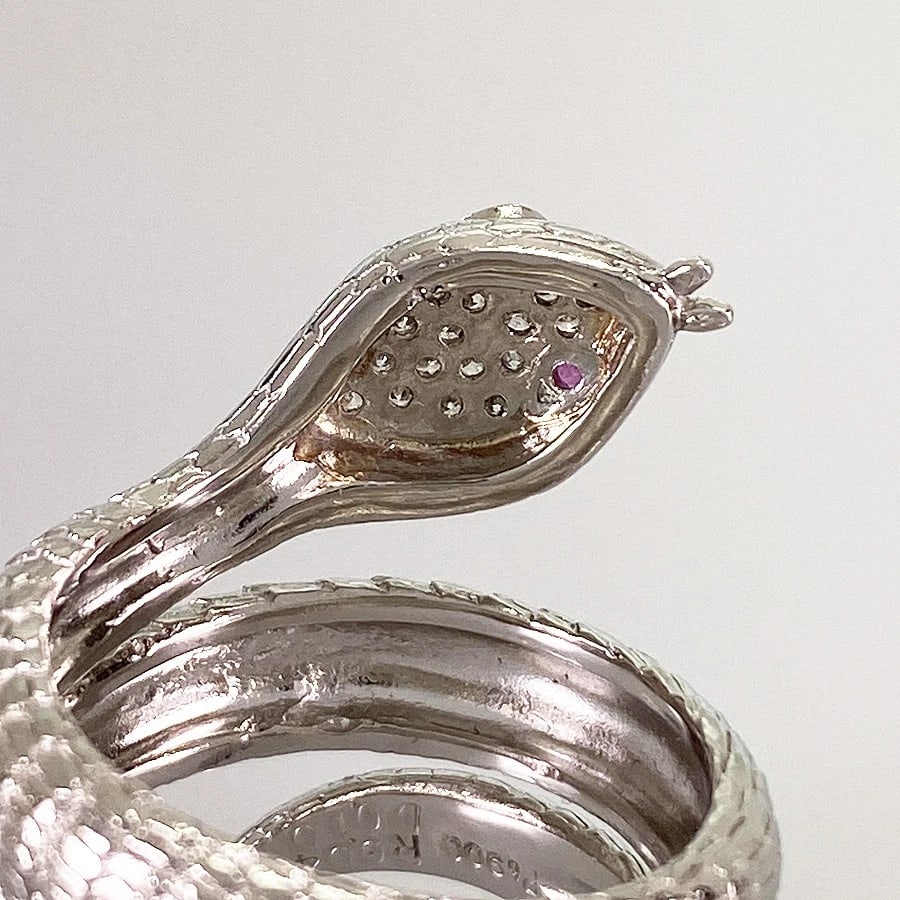 RING PLATINUM DIAMOND RUBY - 4