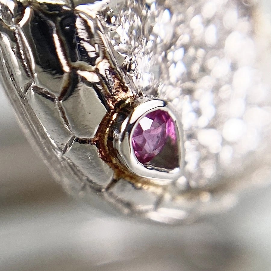 RING PLATINUM DIAMOND RUBY - 7