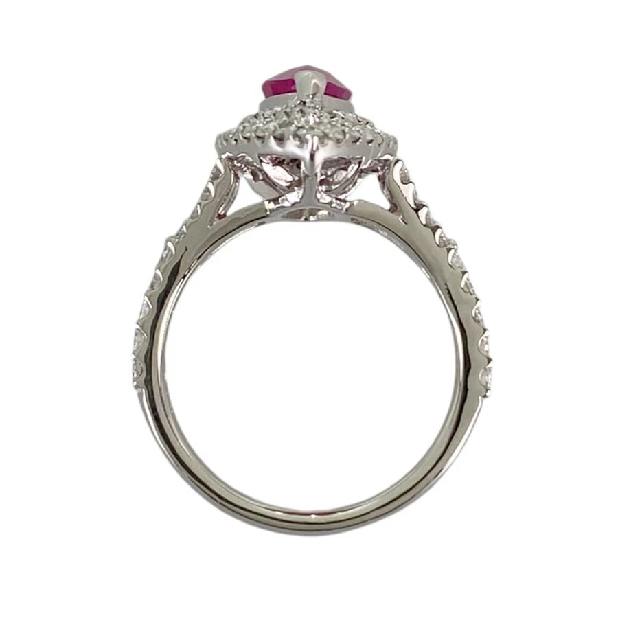 RING PLATINUM RUBY DIAMOND - 3