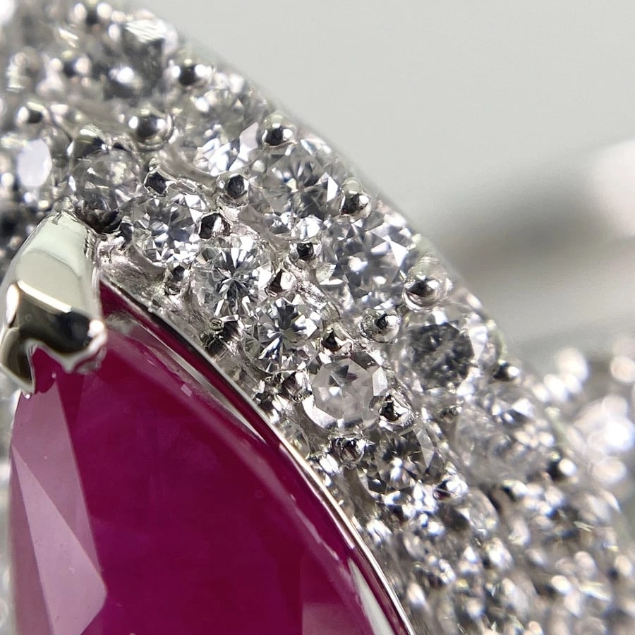 RING PLATINUM RUBY DIAMOND - 6