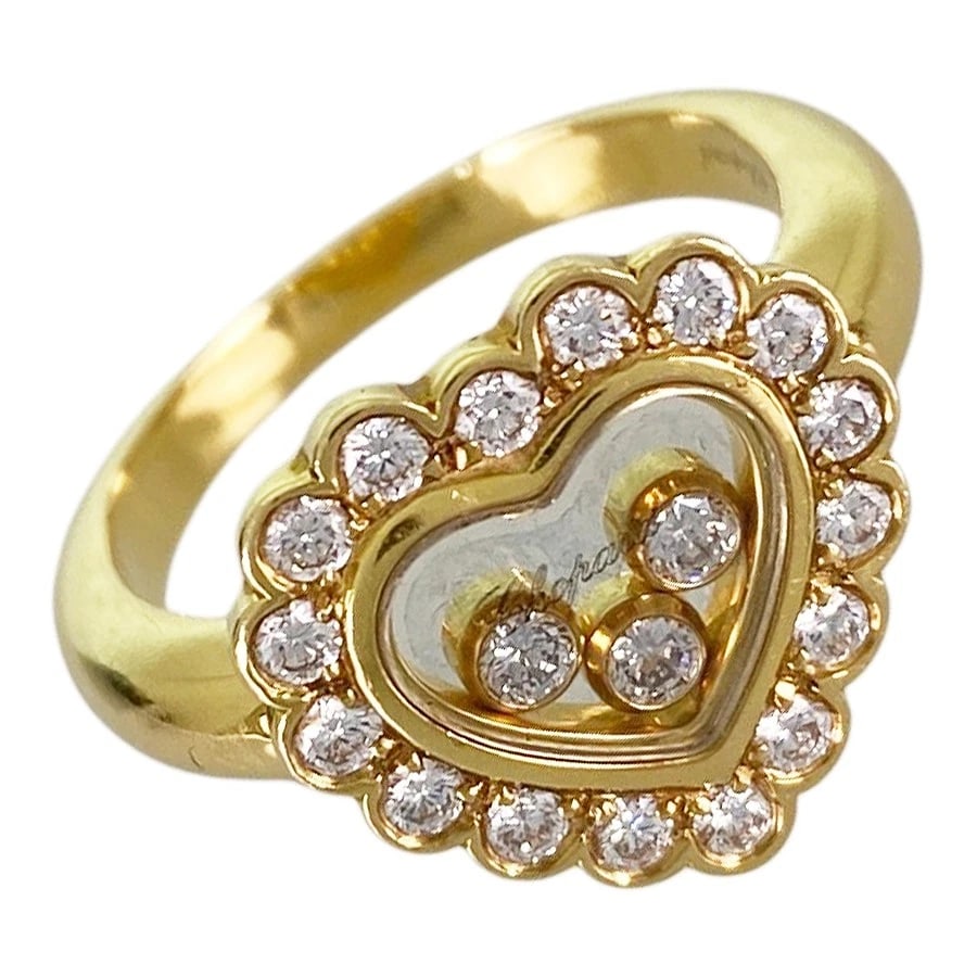 CHOPARD HAPPY DIAMOND YELLOW GOLD DIAMOND: Chopard Happy Diamond Yellow gold Diamond Brand: Chopard Type/Style: Ring Material: 18K Yellow Gold, Main Stone Natural Color: Gold Size: 5.5 US Accessories: None Accessories Notice: When purchasing