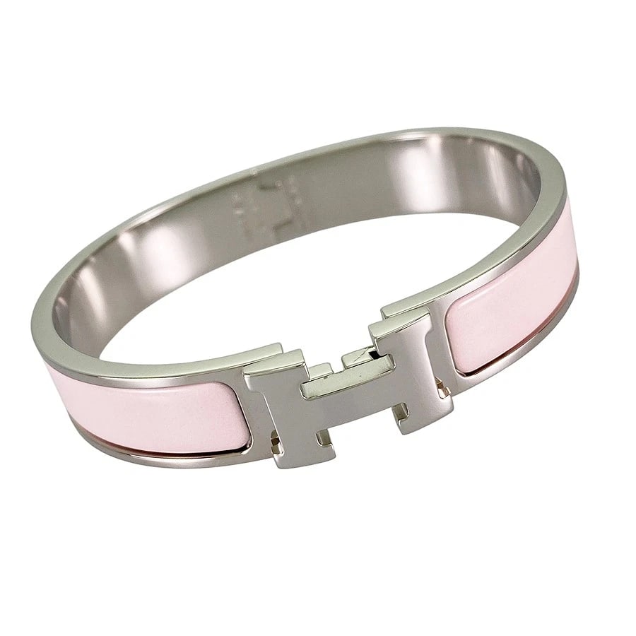 HERMES CLICK H METAL BRACELET: HERMES Click H Metal Bracelet Brand: HERMES Type/Style: Bracelet Material: Metal Color: Silver Size: Bracelet width:12.0mm Wrist Size:17cm Accessories: None Accessories Notice: When purchasing