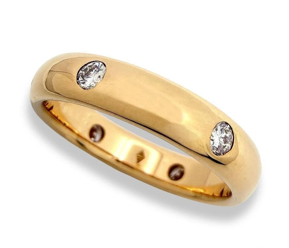 CARTIER STELLA DIAMOND 18K YELLOW GOLD BAND RING: Cartier Stella Diamond 18k Yellow Gold Band Ring Brand: Cartier Type/Style: Ring Material: 18k Yellow Gold, Main Stone Natural Color: Yellow Size: US 5.75 Accessories: None Accessories Not