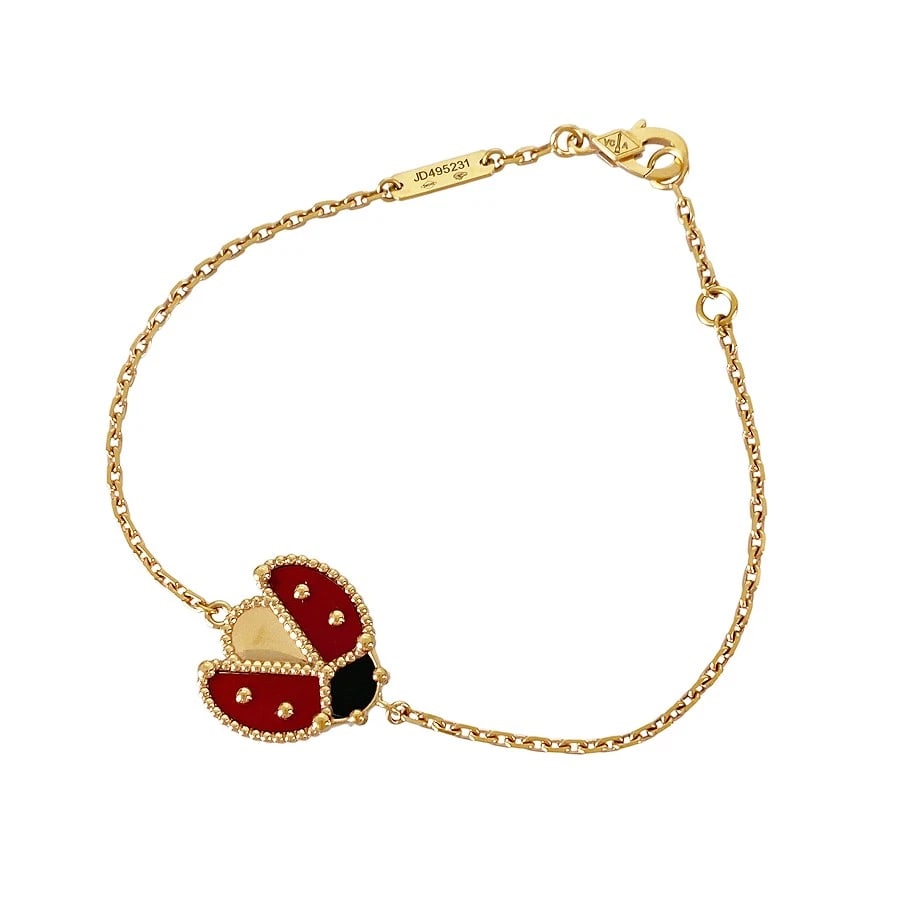 VAN CLEEF & ARPELS LUCKY SPRING OPEN WING ROSE GOLD BRACELET (1 of 4)