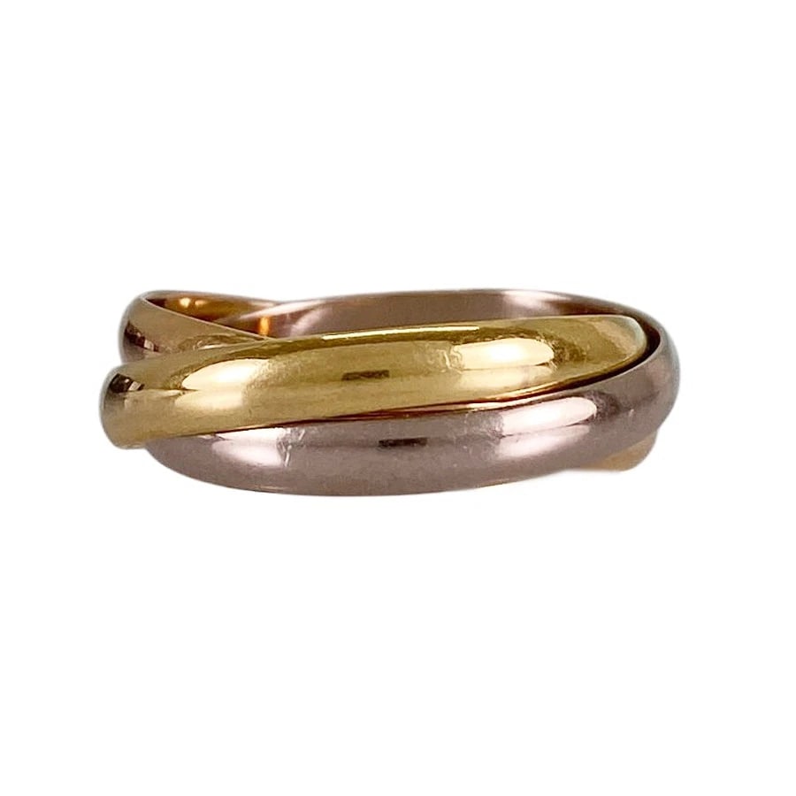 CARTIER TRINITY SM YELLOW GOLD RING: Cartier Trinity SM Yellow gold Ring Brand: Cartier Type/Style: Ring Material: 18K Yellow Gold 18K White Gold 18K Rose Gold, Color: Gold Size: 6 US Accessories: None Accessories Notice: Whe