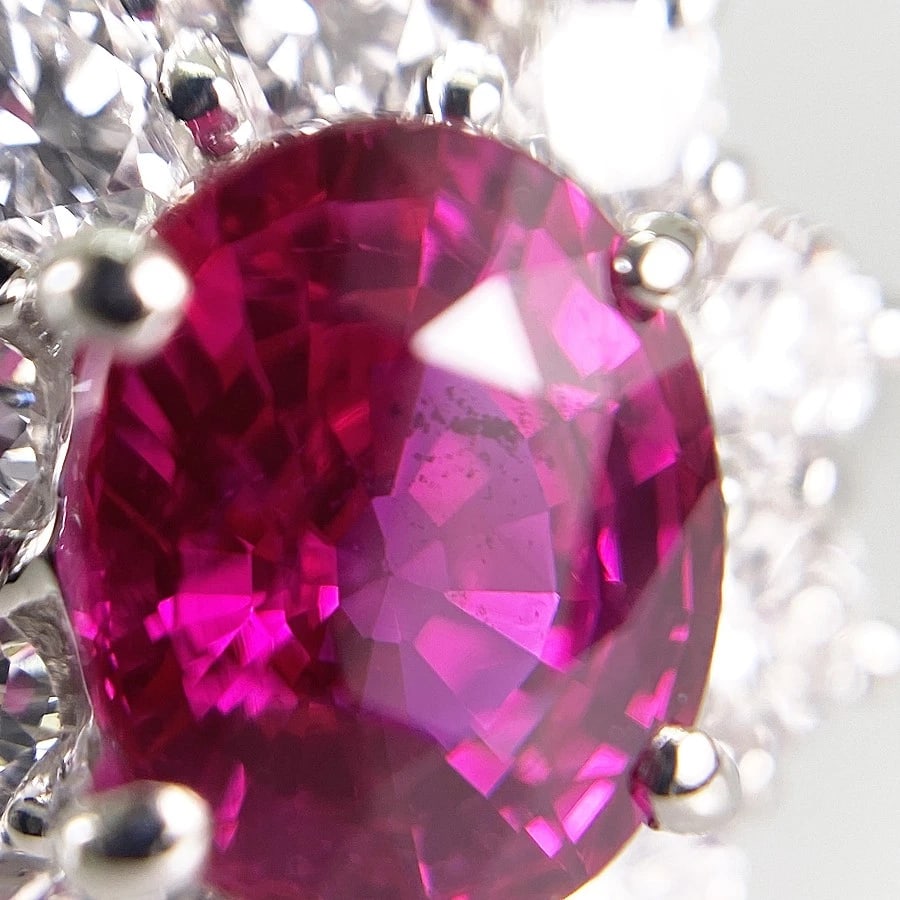 RING PLATINUM RUBY DIAMOND - 5