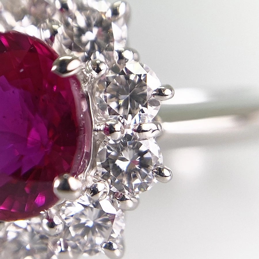 RING PLATINUM RUBY DIAMOND - 6