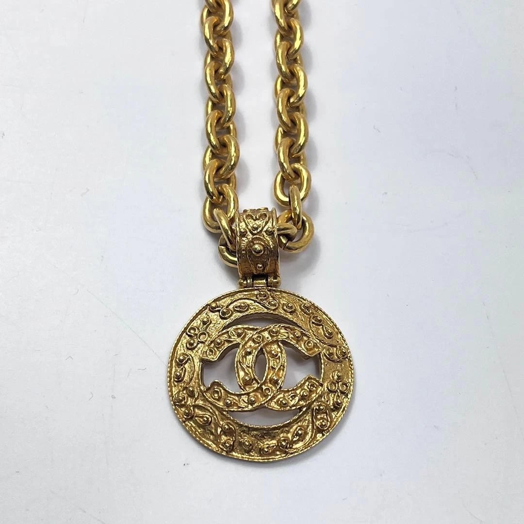 CHANEL NECKLACE COCO MARK CHAIN GOLD: CHANEL Necklace Coco Mark Chain Gold Brand: CHANEL Type/Style: Necklace Material: None, Color: GOLD Size: Necklace Length 43cM Accessories: None Accessories Notice: When purchasing pre-own