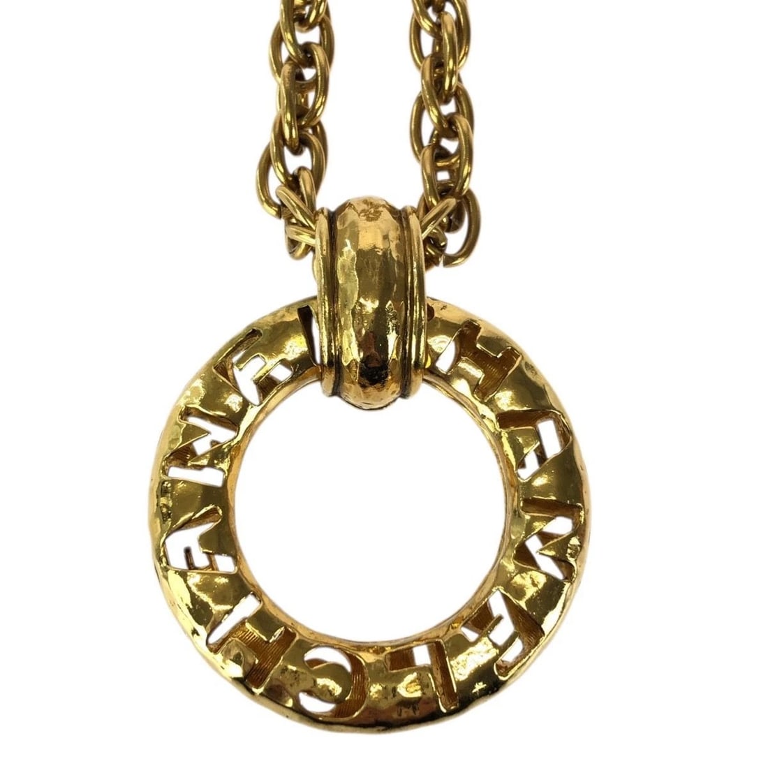 CHANEL NECKLACE CIRCLE LOGO COCO MARK GOLD PLATED (1 of 4)
