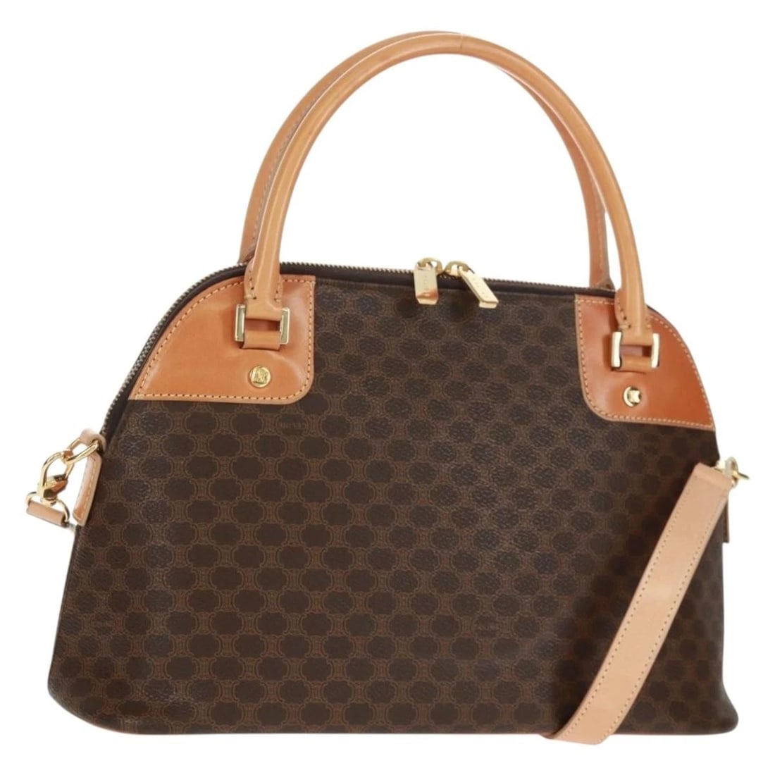 CELINE MACADAM CANVAS HAND BAG PVC LEATHER (1 of 6)