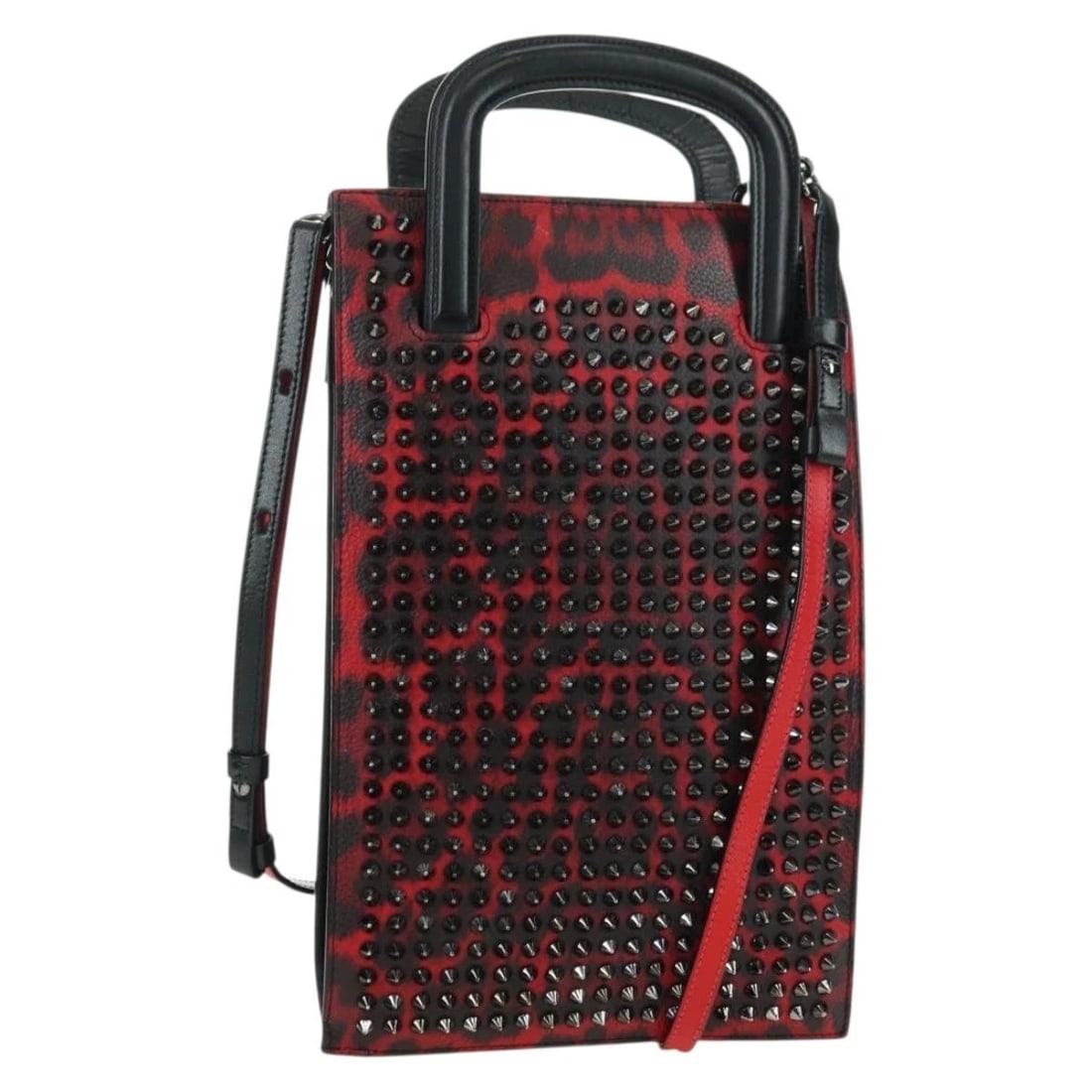 CHRISTIAN LOUBOUTIN HAND BAG LEATHER 2WAY: Christian Louboutin Hand Bag Leather 2way Brand: Christian Louboutin Type/Style: Hand Bag Material: Leather Color: Red/Silver Size: W7.9 x H12.2 x D0.4inch(Approx) Accessories: None Access