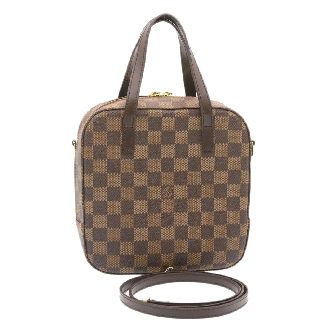 LOUIS VUITTON DAMIER EBENE SPONTINI HAND BAG: LOUIS VUITTON Damier Ebene Spontini Hand Bag Brand: LOUIS VUITTON Type/Style: Hand Bag Material: Damier Ebene Canvas Color: Damie Ebene Size: W7.9 x H7.9 x D3.1inch(Approx) Accessories: None <