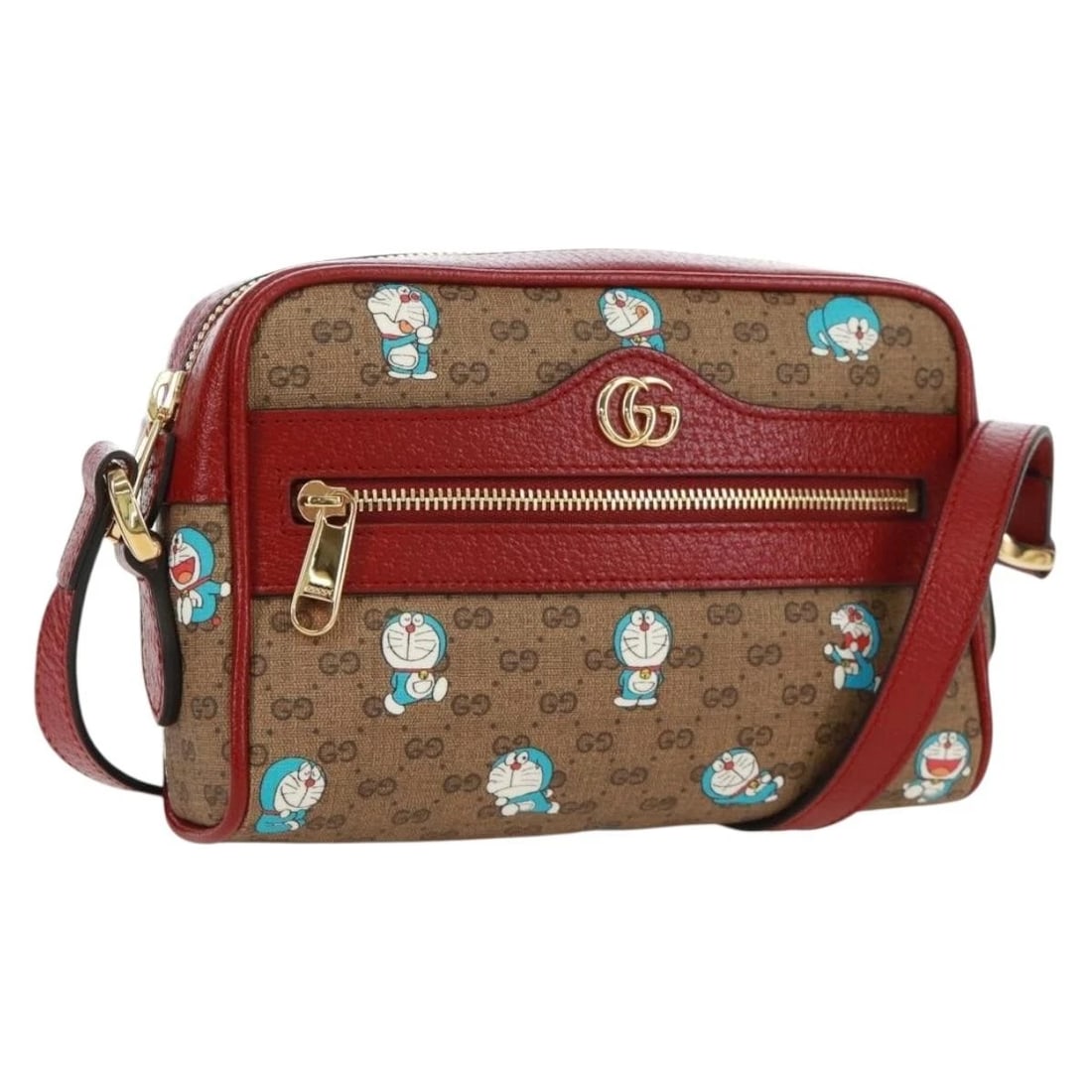 GUCCI MICRO GG SUPREME DORAEMON SHOULDER BAG PVC BEIGE: GUCCI Micro GG Supreme Doraemon Shoulder Bag PVC Beige Brand: GUCCI Type/Style: Shoulder Bag Material: PVC Leather/Micro Small GG Canvas Color: Beige/Gold Size: W7.1 x H4.3 x D2.0inch(Approx) Acce