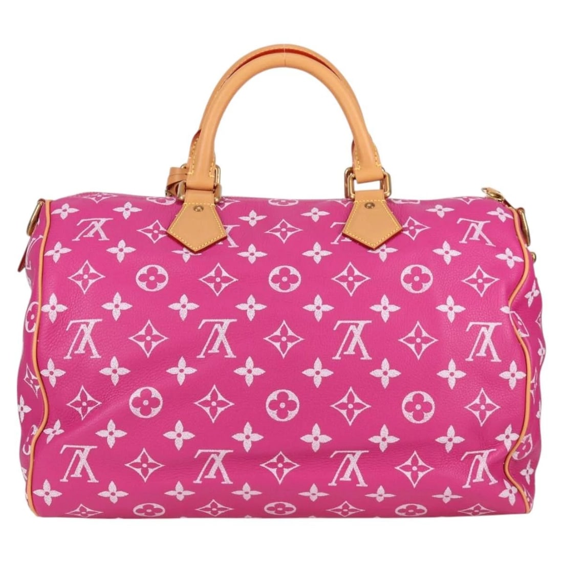 LOUIS VUITTON MONOGRAM SPEEDY P9 BANDOULIERE 40 BAG: LOUIS VUITTON Monogram Speedy P9 Bandouliere 40 Bag Brand: LOUIS VUITTON Type/Style: Hand Bag Material: Monogram Canvas Color: Monogram/Pink Size: W15.7 x H11.0 x D9.1inch(Approx) Accessories: Non