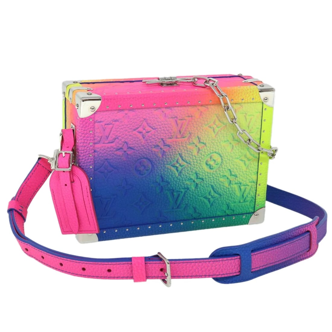 LOUIS VUITTON MONOGRAM ILLUSION SOFT TRUNK BAG MULTICOLOR: LOUIS VUITTON Monogram Illusion Soft Trunk Bag Multicolor Brand: LOUIS VUITTON Type/Style: Shoulder Bag Material: Monogram Canvas Color: Multicolor Size: W8.7 x H6.3 x D3.0inch(Approx) Accessories