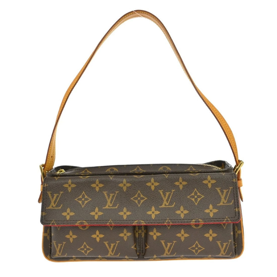 LOUIS VUITTON MONOGRAM VIVA CITE MM HANDBAG: LOUIS VUITTON MONOGRAM VIVA CITE MM HANDBAG Brand: Louis Vuitton Type/Style: Hand Bag Material: Monogram Canvas, Leather Color: Brown Size: W 11.6 x H 5.9 x D 3.5 " Accessories: None Accessories
