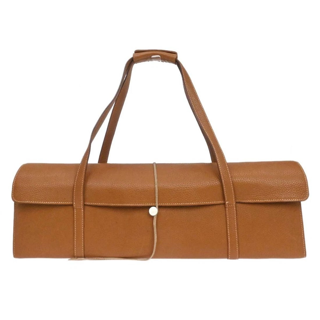 HERMES GOLD TOGO MUSICAL INSTRUMENT CASE HANDBAG: Hermes Gold Togo Musical Instrument Case Handbag Brand: HERMES Type/Style: Satchel/Top Handle Bag Material: Togo leather Color: Gold Size: W 17.7 x H 5.9 x D 3.1 " Accessories: None Access